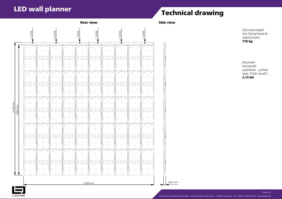 LED wall planner