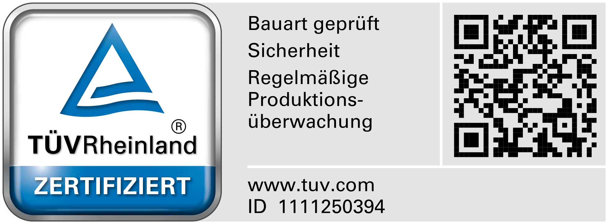 TÜV Rheinland Bauart Prüfzeichen