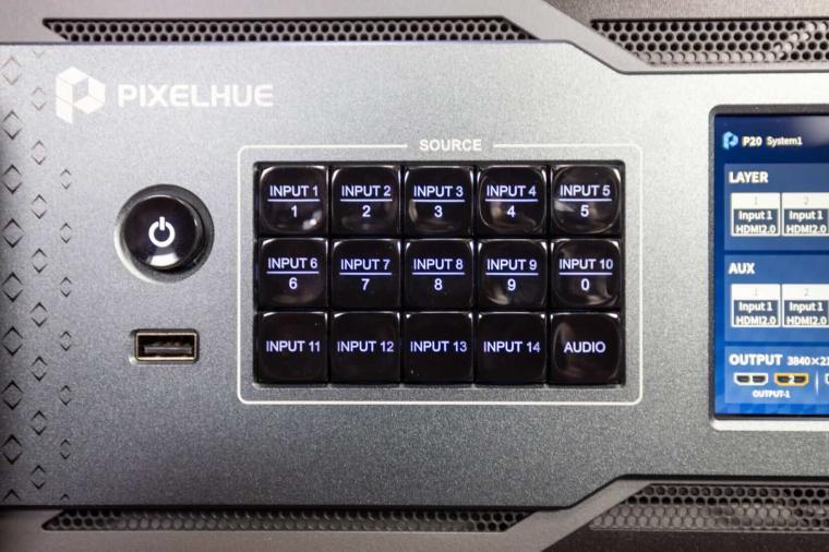 P20 eingeschaltet Display&Input Tasten nah